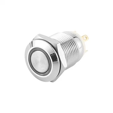 12mm 220 Volt Brass Nickel 1NO1NC NCNO Momentary Metal Push Button Switch
