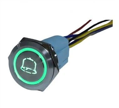 Custom Symbol Illuminated 12V 24V Blue Led 16mm Momentary Push Button Switch