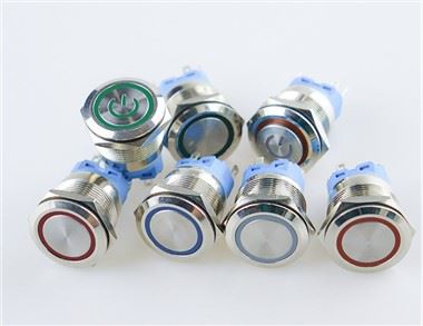 Metal Push Button Switch Waterproof 22MM Custom